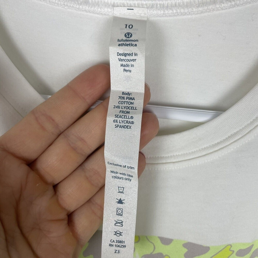 NWT Lululemon Size 10 Muscle Hustle Tee Women Shirt White - Picture 3 of 6